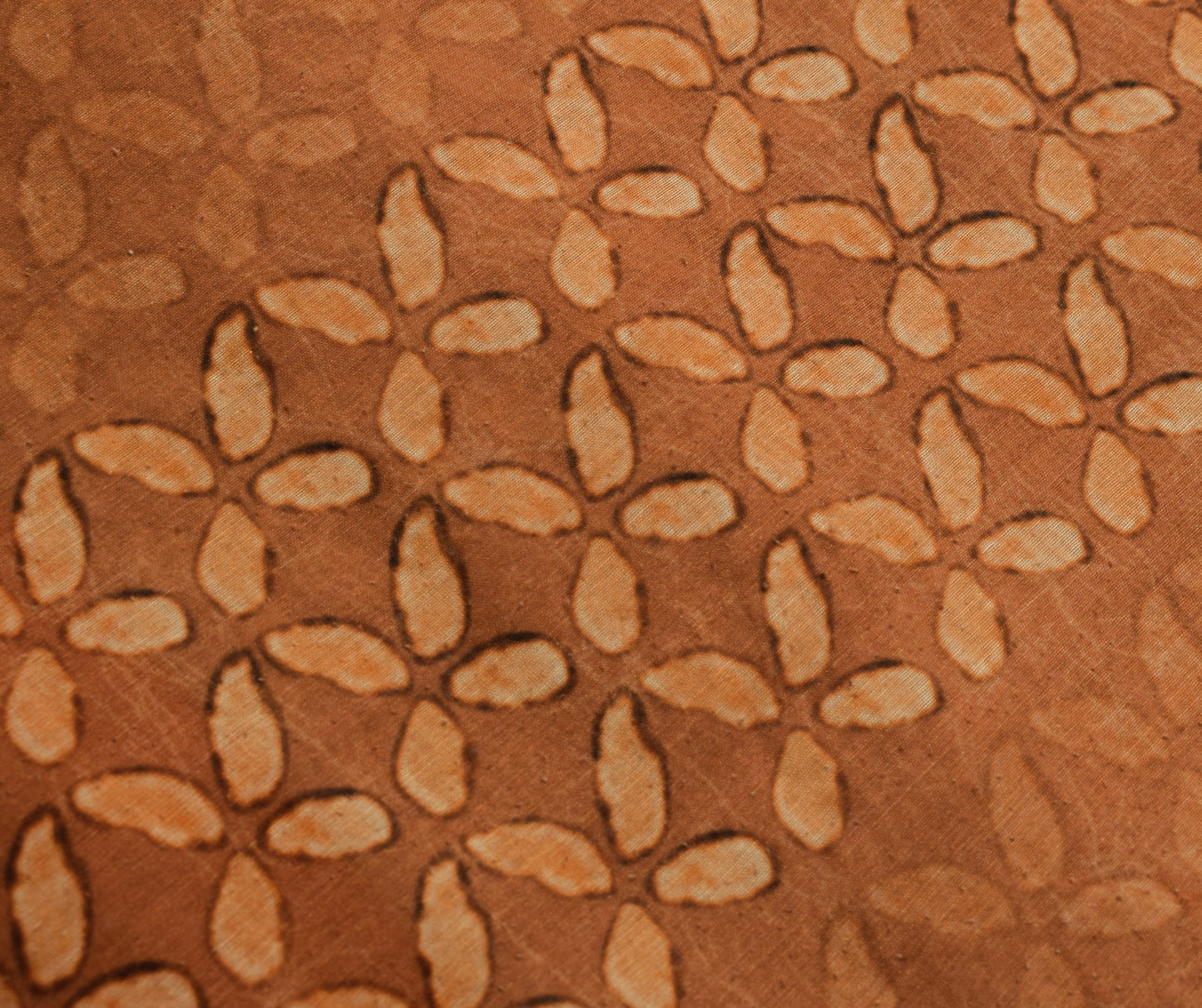 Sushila Vintage Brown Saree Blend Silk Woven & Printed Floral Sari Craft Fabric