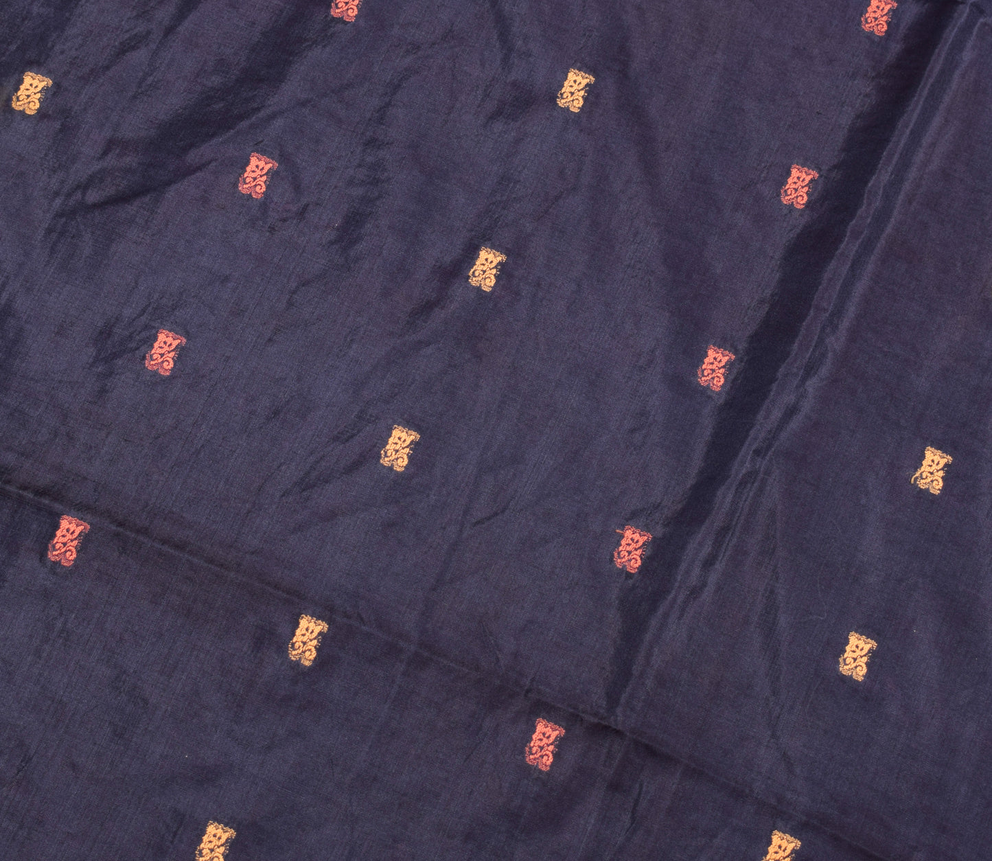 Sushila Vintage Indian Saree Art Silk Baluchari Woven Soft 5YD Sari Craft Fabric