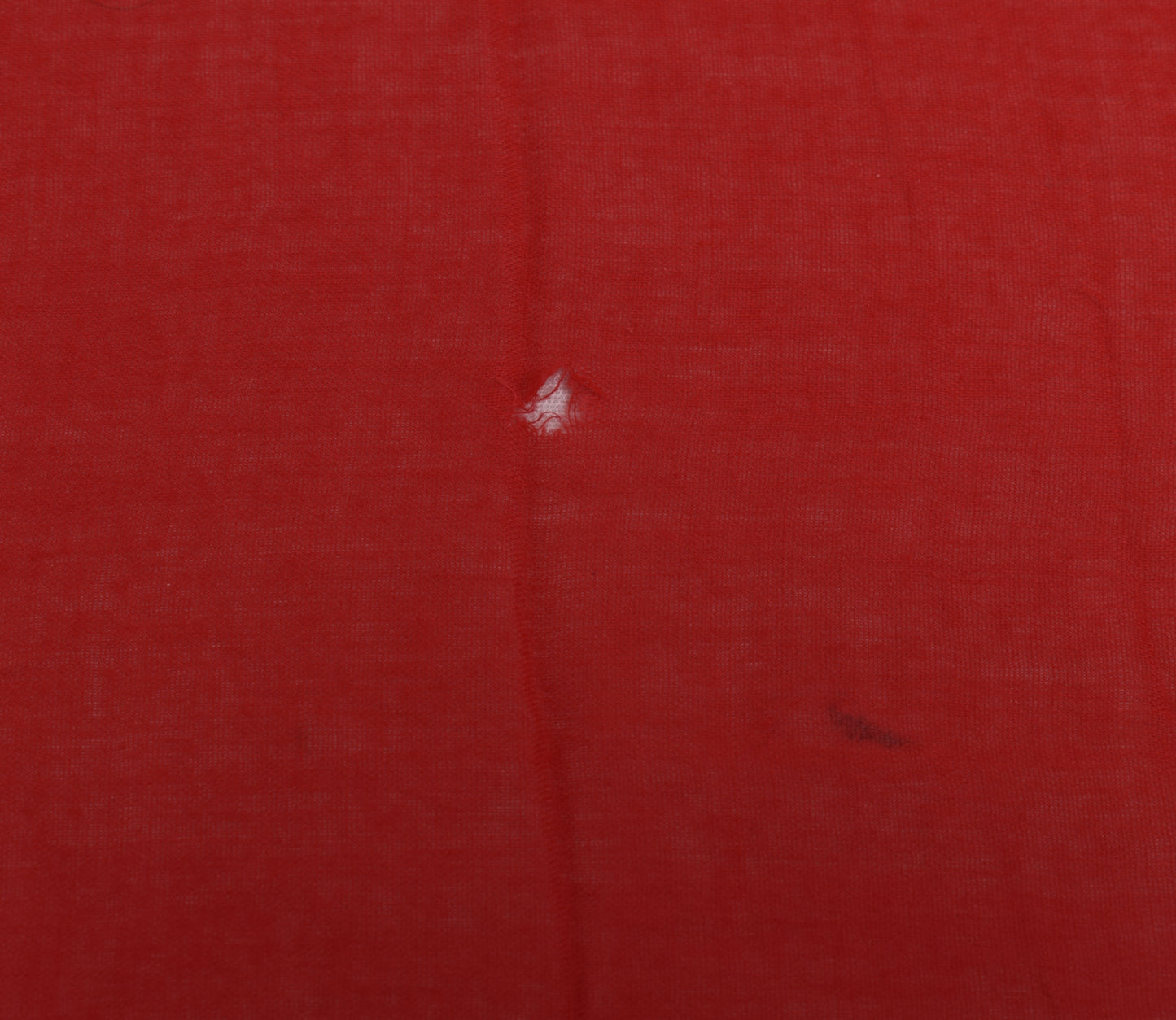 Sushila Vintage Red Saree 100% Pure Cotton Embroidered Floral Soft Sari Fabric