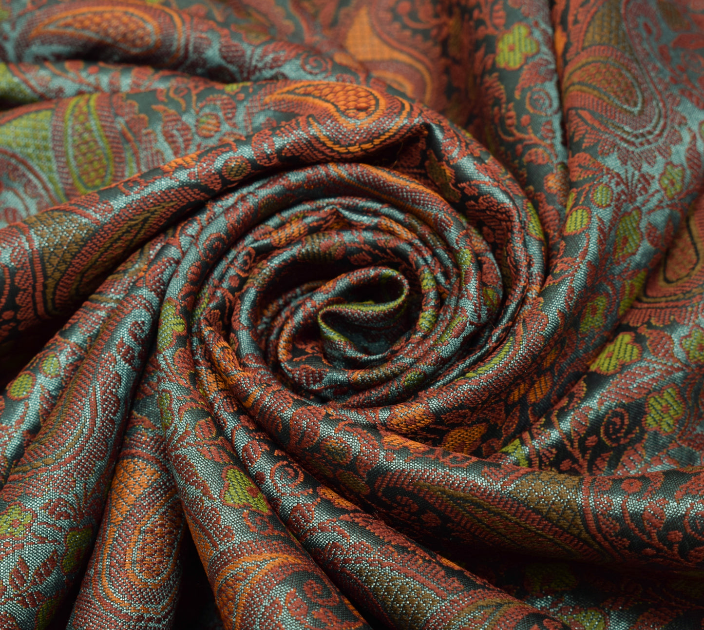 Sushila Vintage Gray Saree Art Silk All Over Woven Paisley Soft 5 YD Sari Fabric