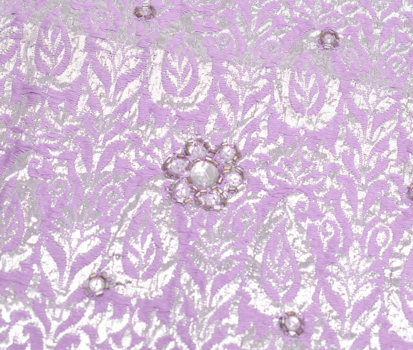 Sushila Vintage Lavender Designer Saree Georgette Silk Sari with Blouse Fabric