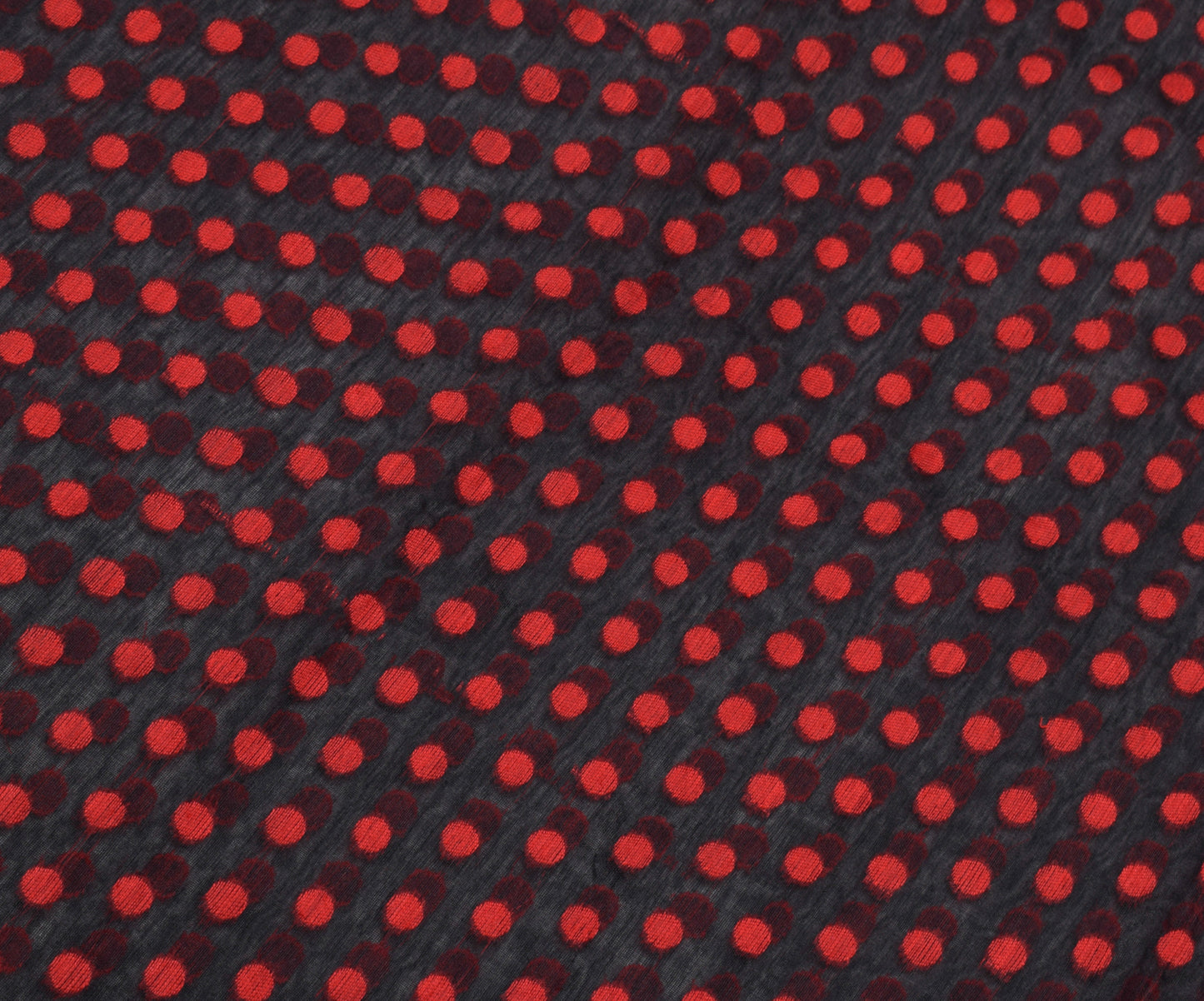 Sushila Vintage Black and Red Sari Floral Hand Woven Jamdani Saree Craft Fabric