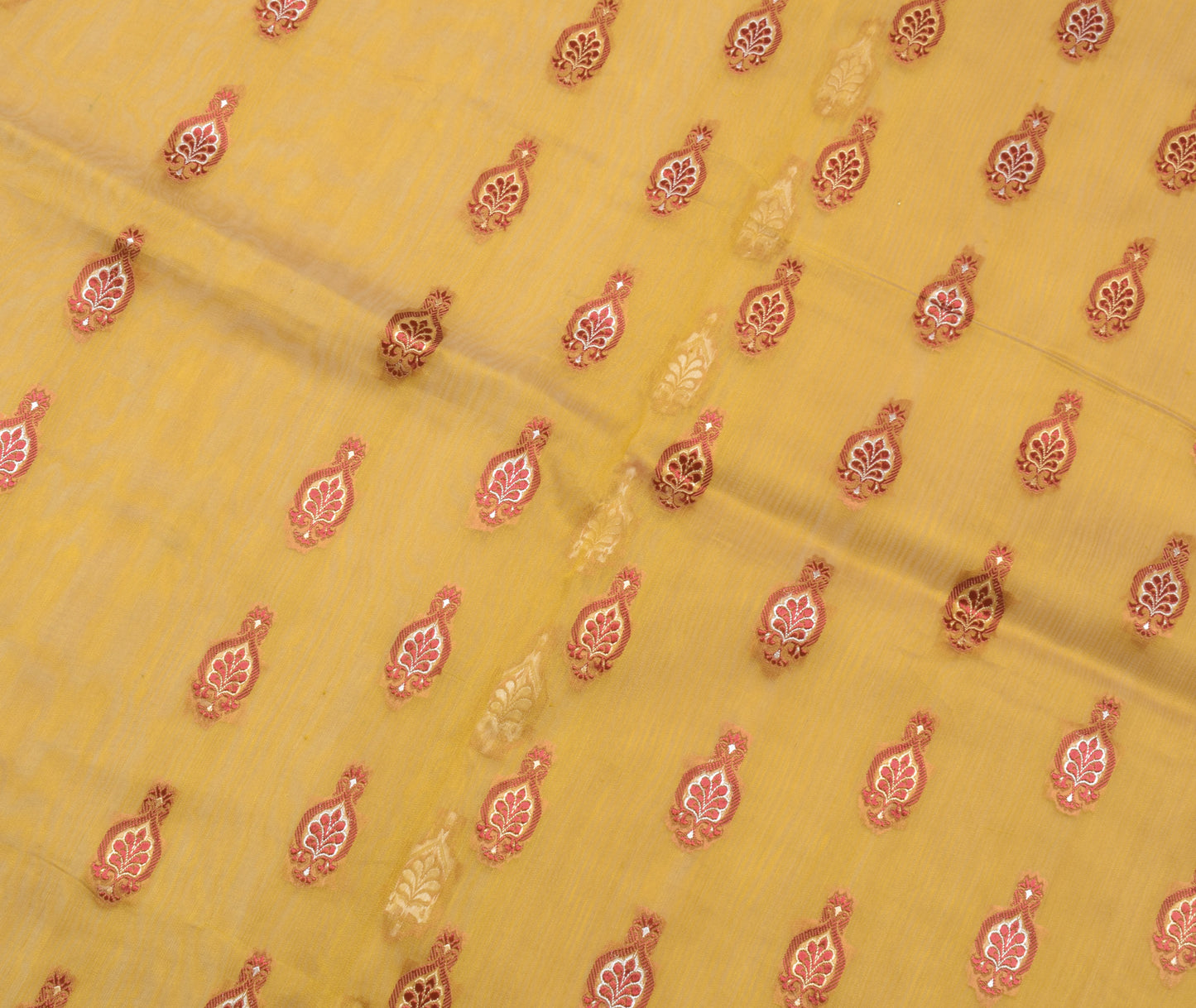Sushila Vintage Green Indian Saree 100% Pure Silk Floral Woven 5 YD Sari Fabric