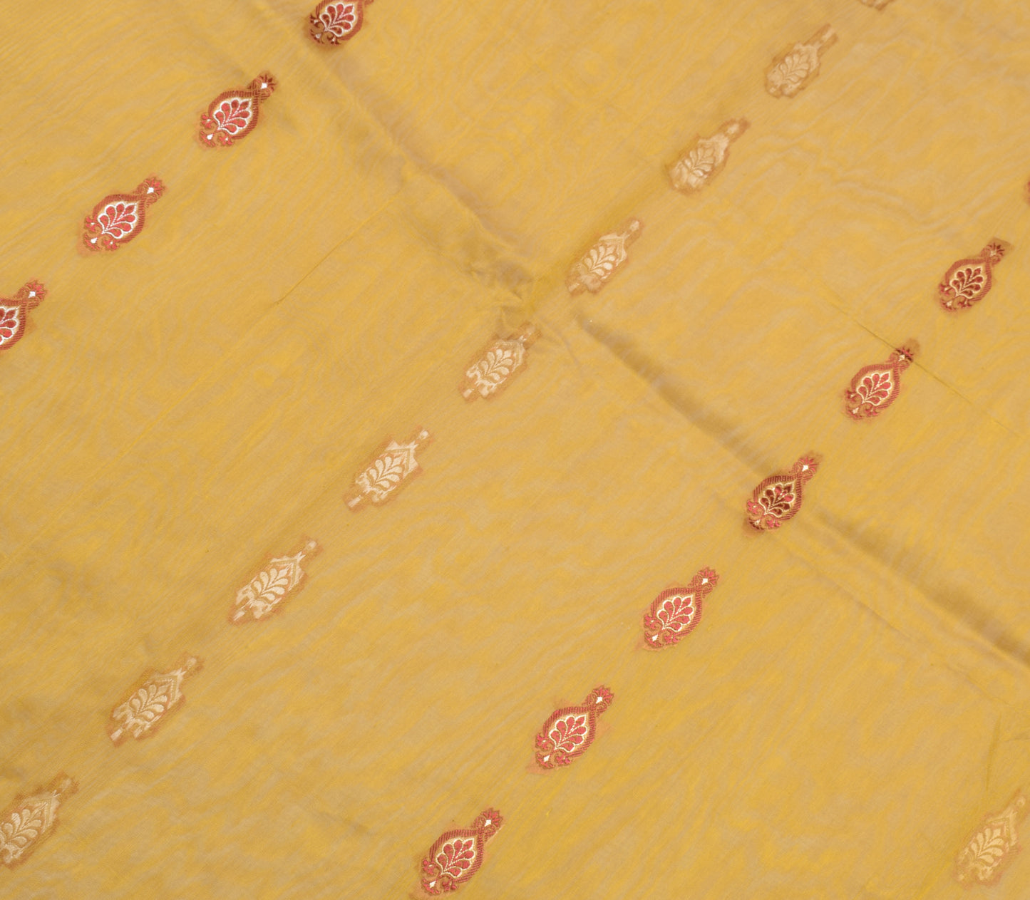 Sushila Vintage Green Indian Saree 100% Pure Silk Floral Woven 5 YD Sari Fabric