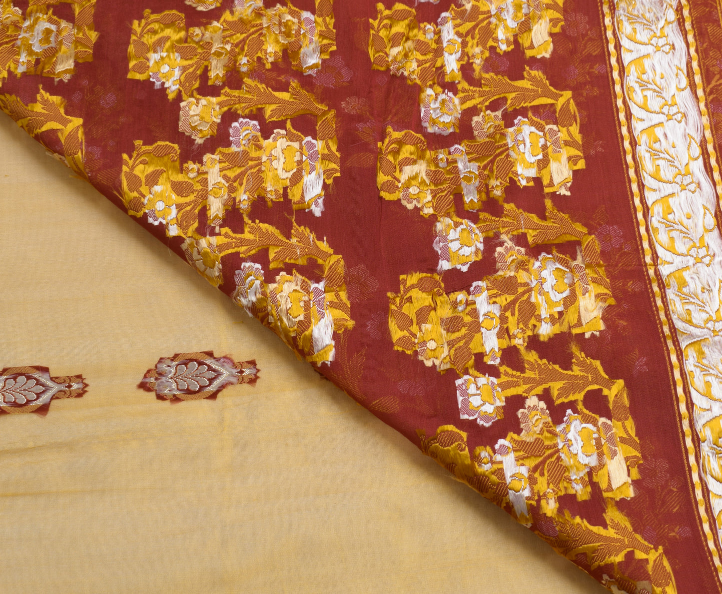 Sushila Vintage Green Indian Saree 100% Pure Silk Floral Woven 5 YD Sari Fabric