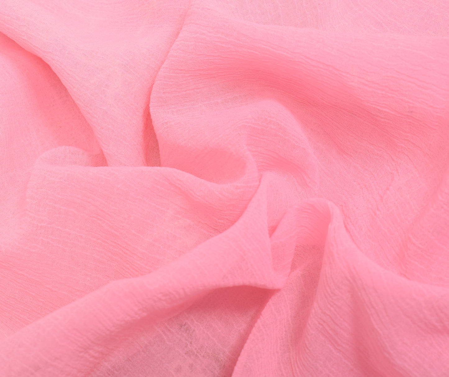 Sushila Vintage Pink Saree Blend Chiffon Silk Embroidered Floral Sari Fabric