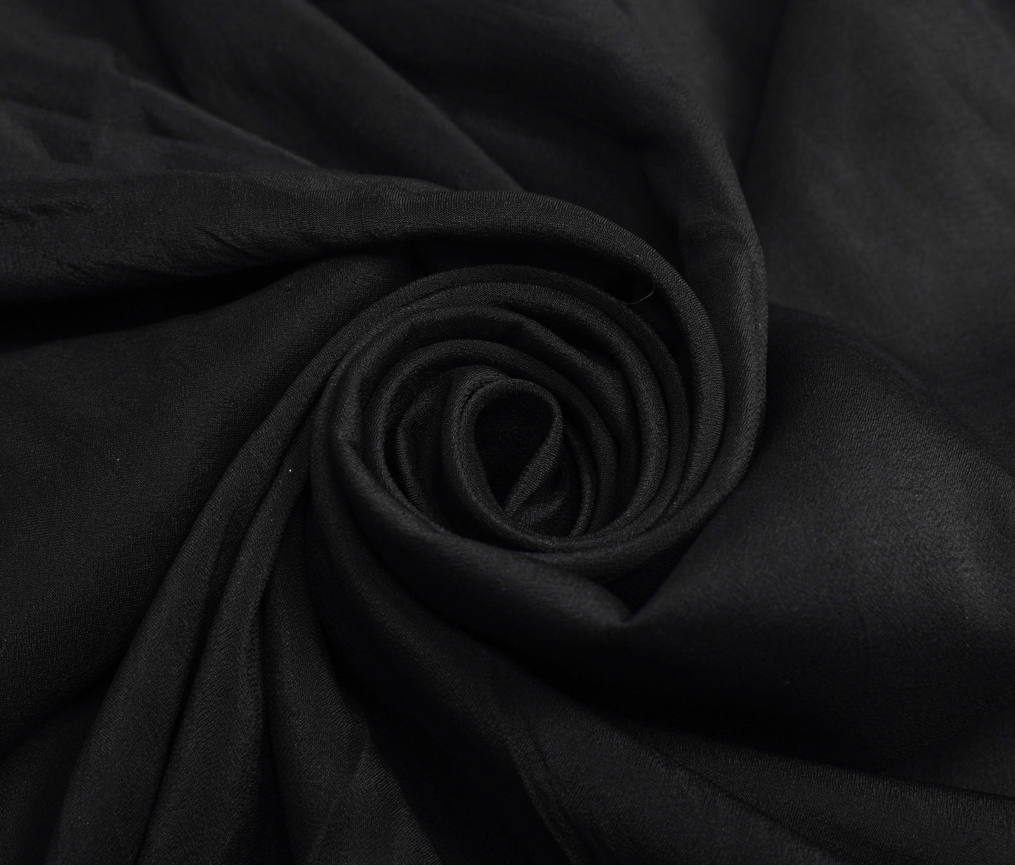 Sushila Vintage Black Saree 100% Pure Crepe Silk Hand Beaded Floral Sari Fabric