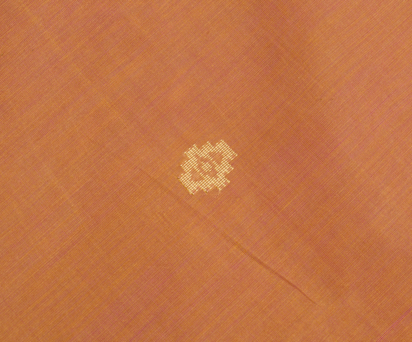 Sushila Vintage Rust Dual Tone Saree 100% Pure Silk Woven Sari Craft Fabric