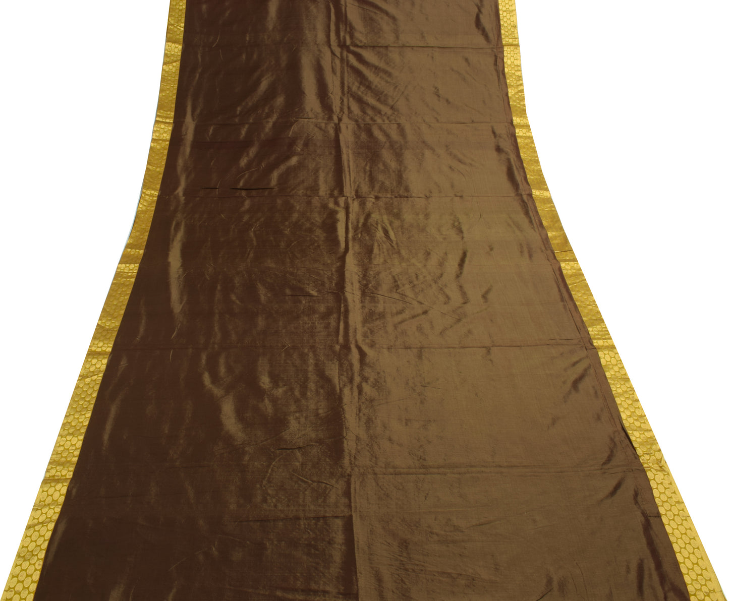 Sushila Vintage Green Dual Tone Saree 100% Pure silk Woven Polka Dot Sari Fabric