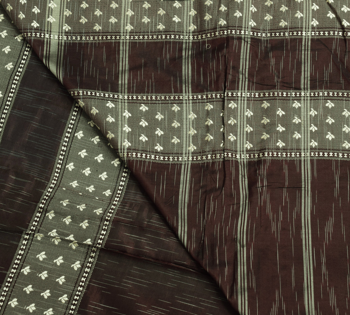 Sushila Vintage Maroon Saree 100% Pure Silk Hand Woven Soft Sari Craft Fabric