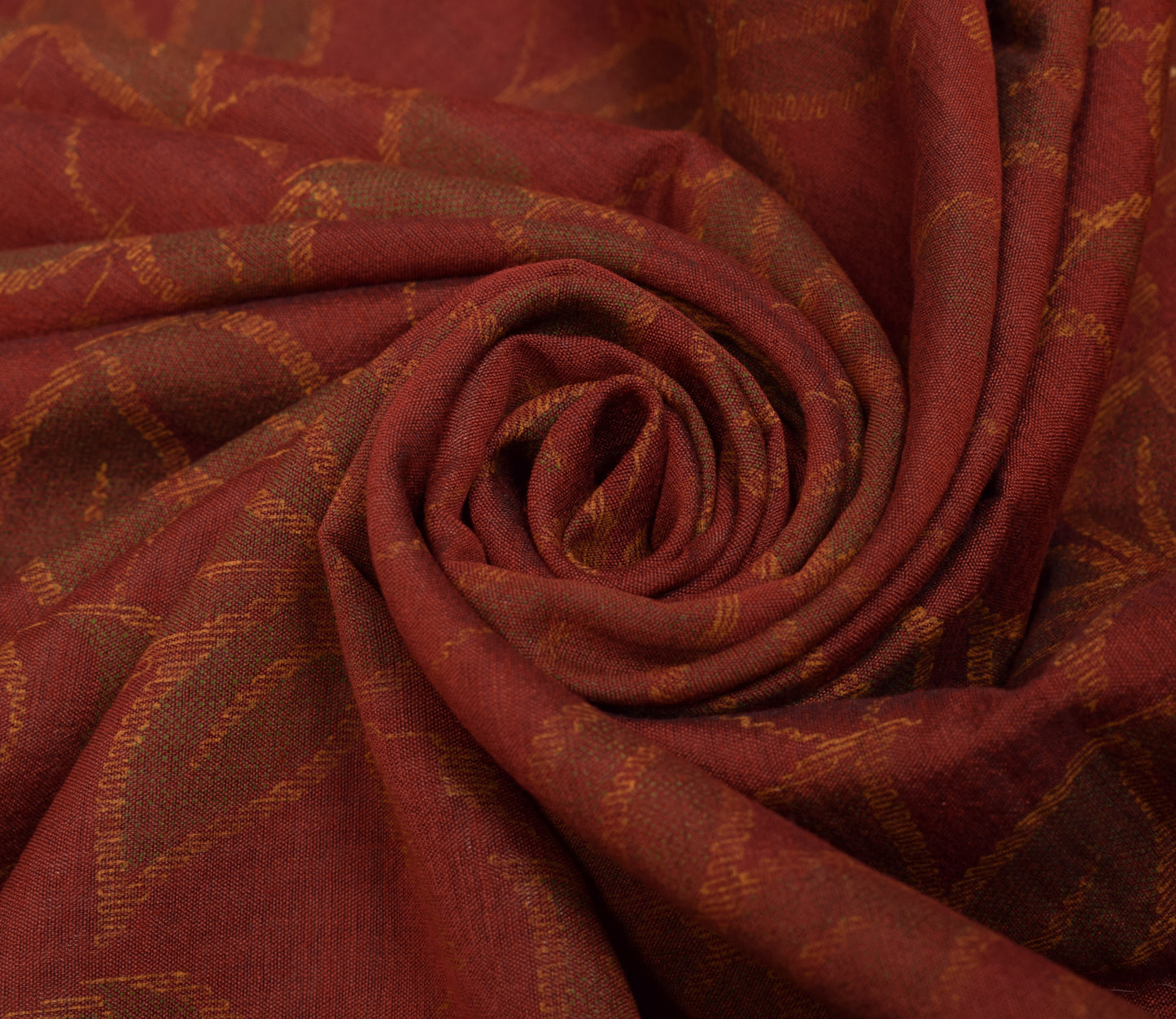 Sushila Vintage Maroon Saree Blend Silk Woven & Printed Floral Sari Craft Fabric