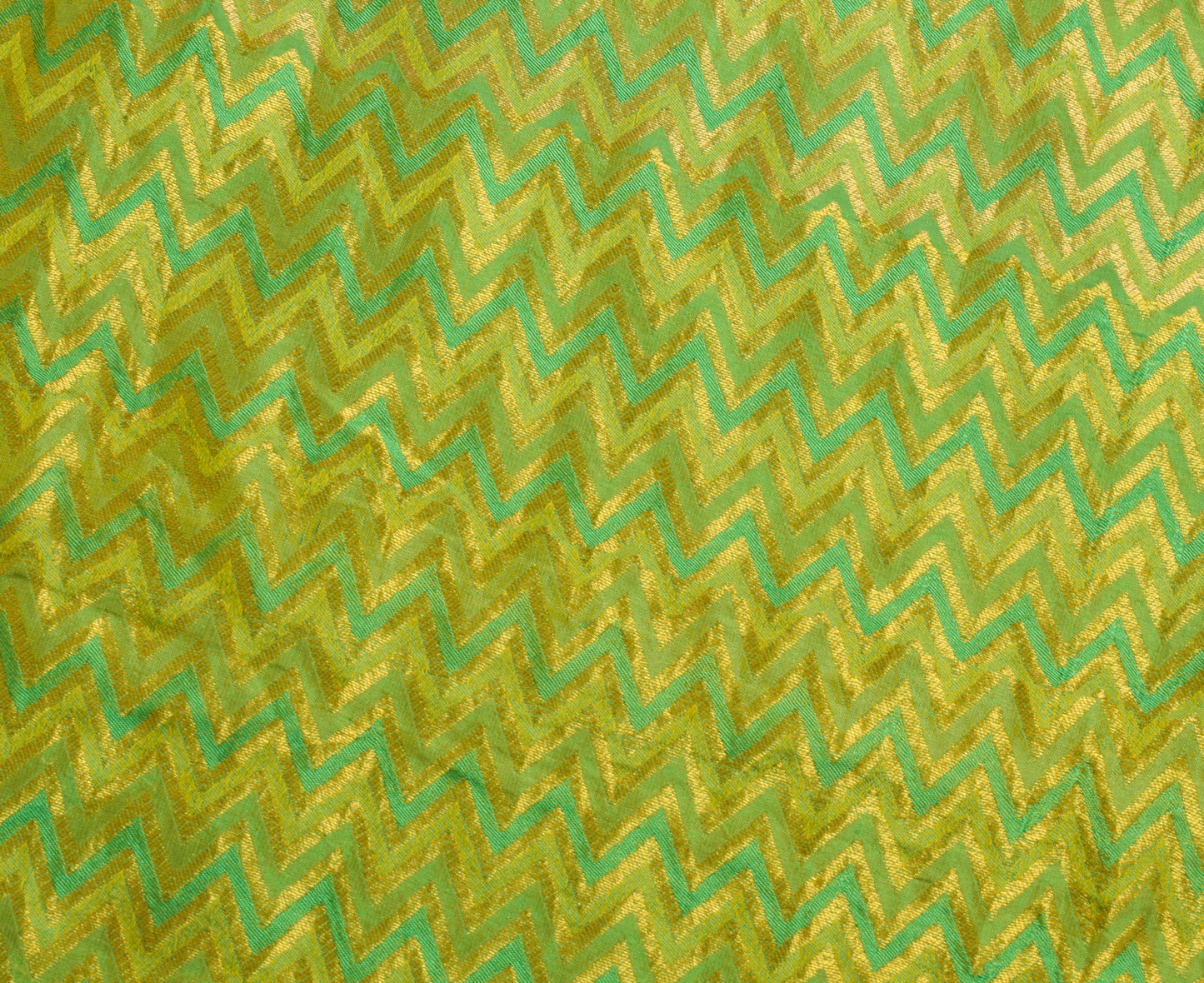 Sushila Vintage Green Saree 100% Pure Silk All Over Woven Floral Sari Fabric