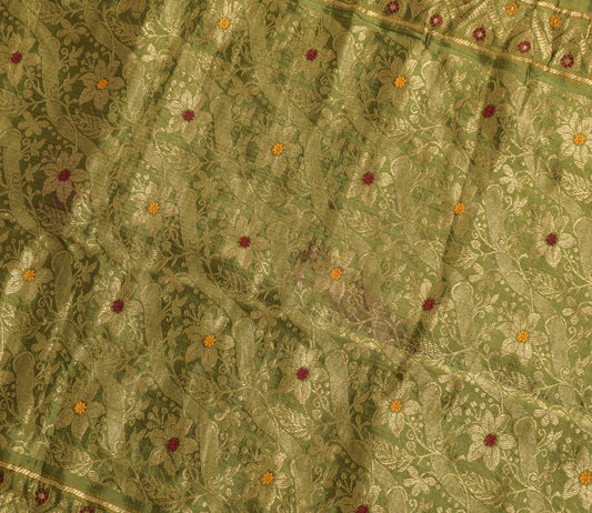 Sushila Vintage Purple Saree Pure Silk Hand Woven Ikat Patola Sari Craft Fabric