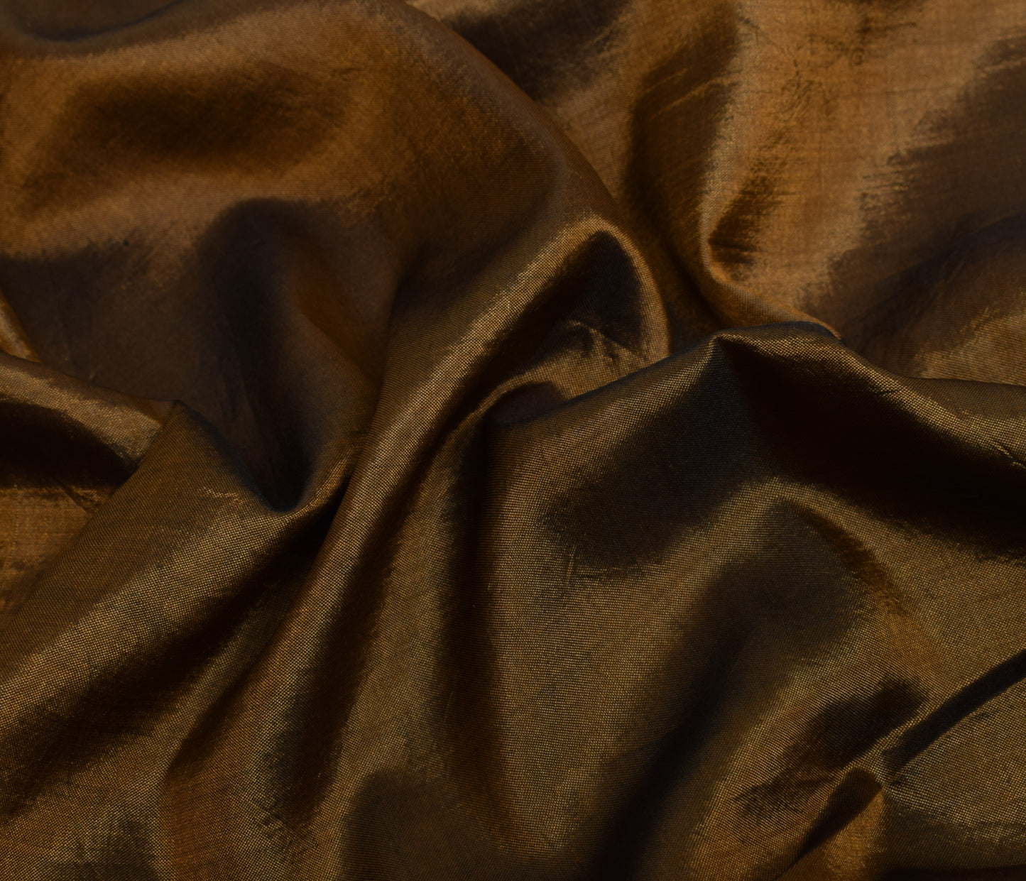 Sushila Vintage Brown Indian Saree 100% Pure Silk Woven Soft Sari Craft Fabric