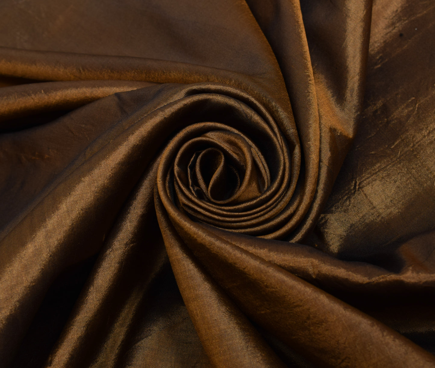 Sushila Vintage Brown Indian Saree 100% Pure Silk Woven Soft Sari Craft Fabric