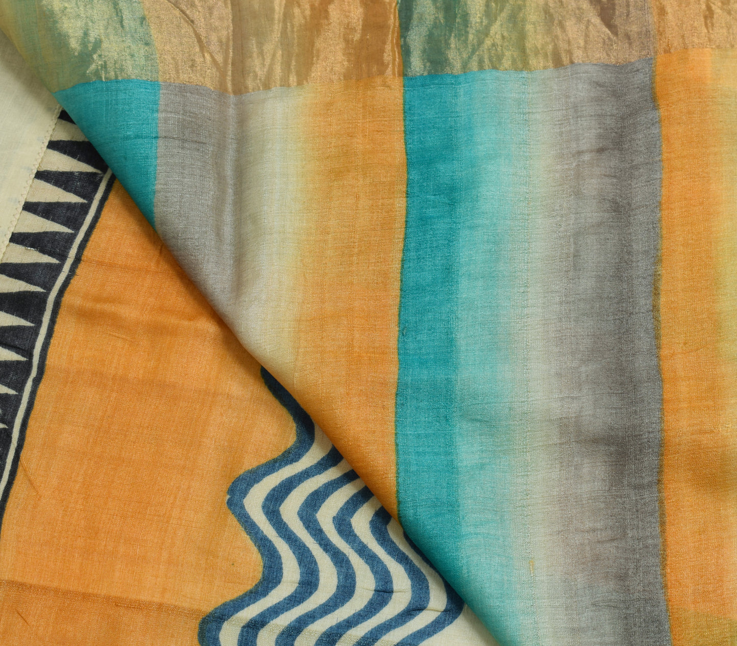 Sushila Vintage Cream Saree 100% Pure Woolen Woven Floral Soft Sari Craft Fabric