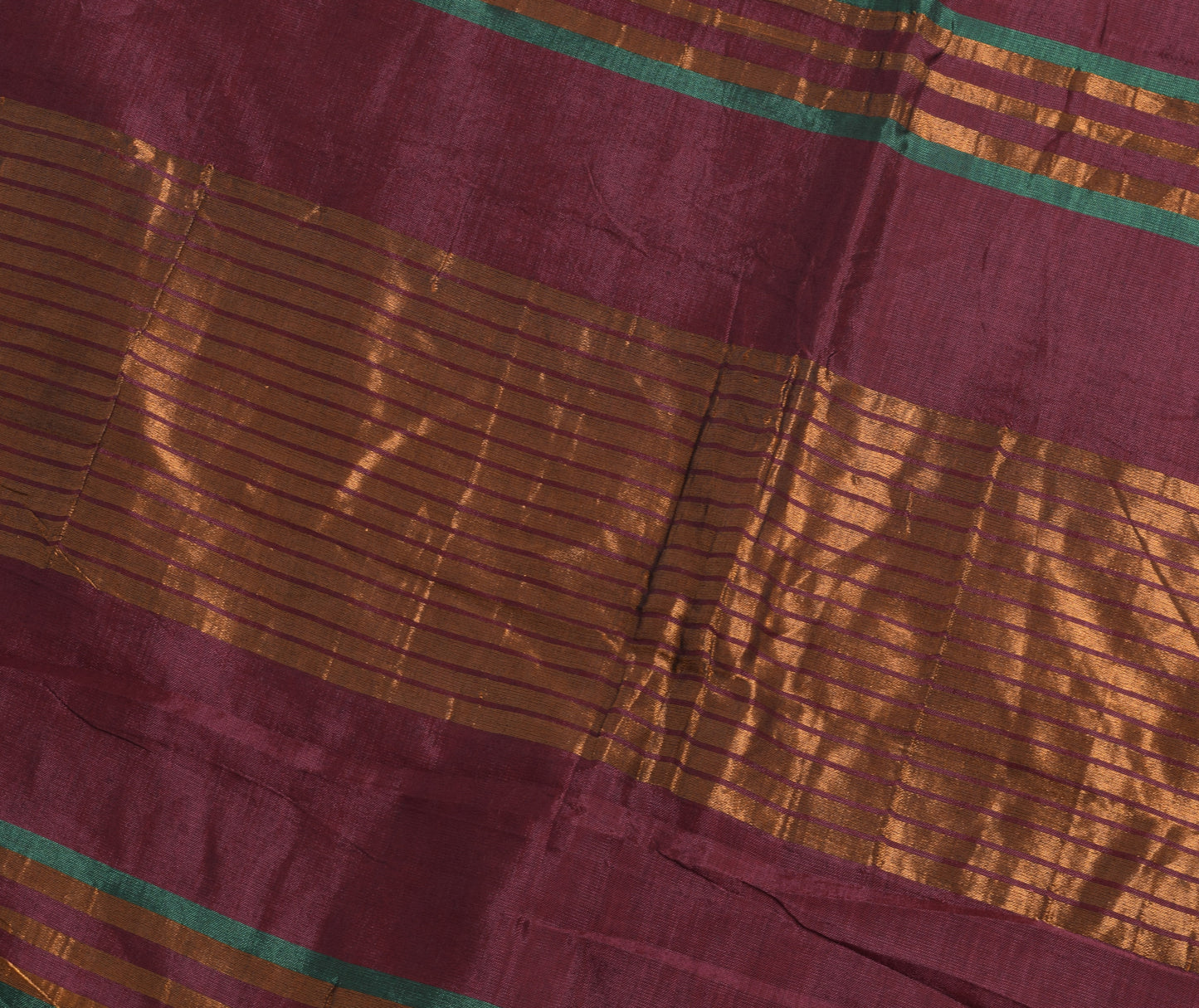Sushila Vintage Maroon Indian Saree Blend Silk Zari Brocade Sari Craft Fabric