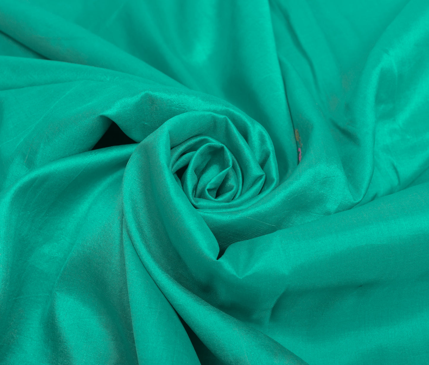 Sushila Vintage Aqua Green & Pink Saree 100% Pure silk Woven Soft Sari Fabric