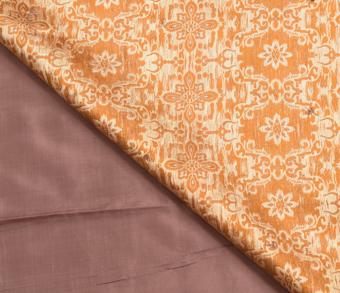Sushila Vintage Indian Saree 100% Pure Silk Resham Woven Soft Sari Craft Fabric