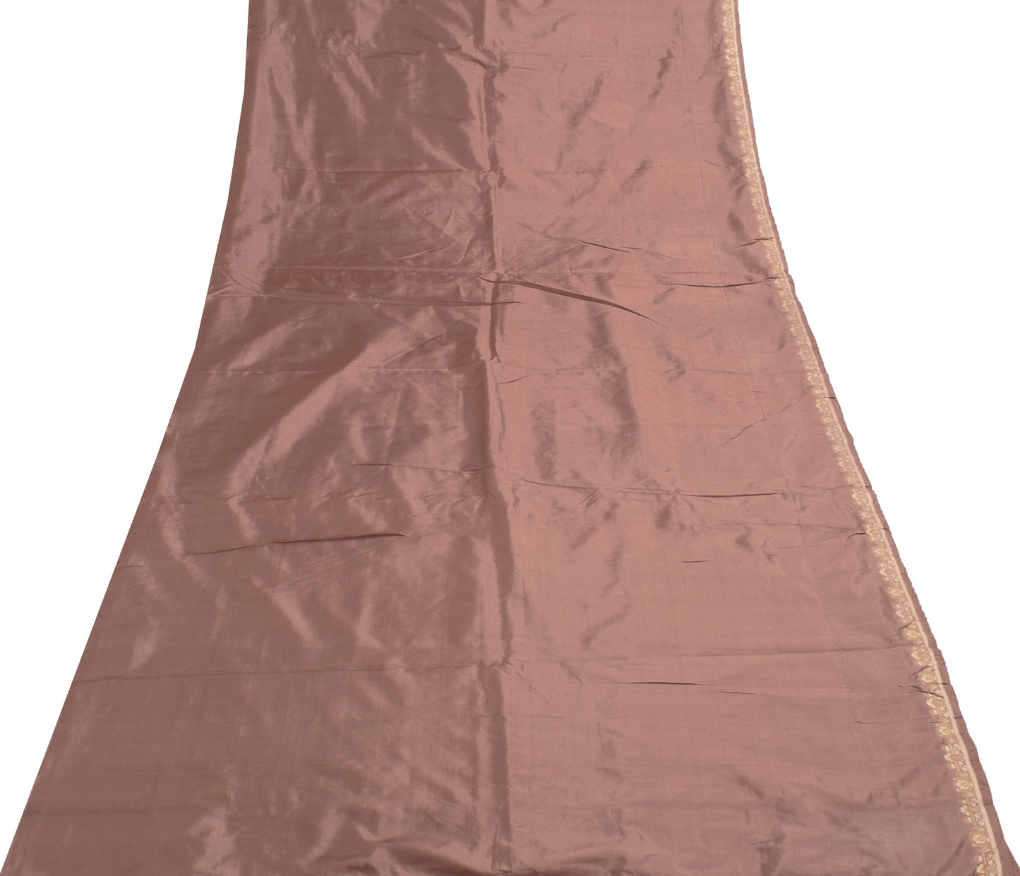 Sushila Vintage Indian Saree 100% Pure Silk Resham Woven Soft Sari Craft Fabric