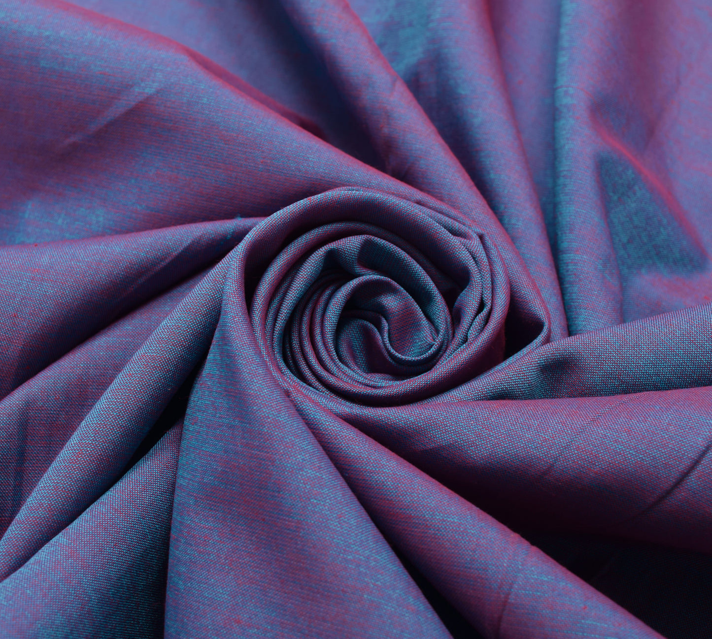 Sushila Vintage Blue Dual Tone Saree Blend Cotton Hand Block Printed Sari Fabric