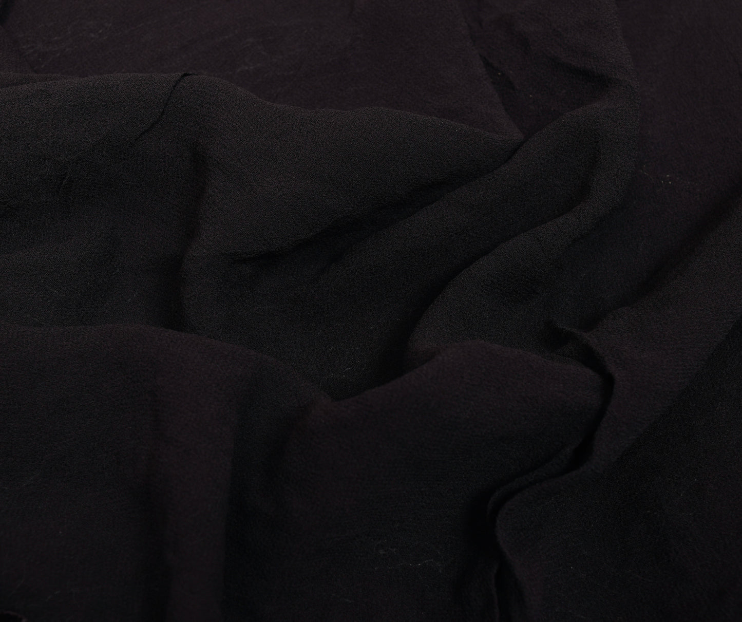 Sushila Vintage Black Heavy Pure Georgette Silk Saree Hand Beaded Sari Fabric