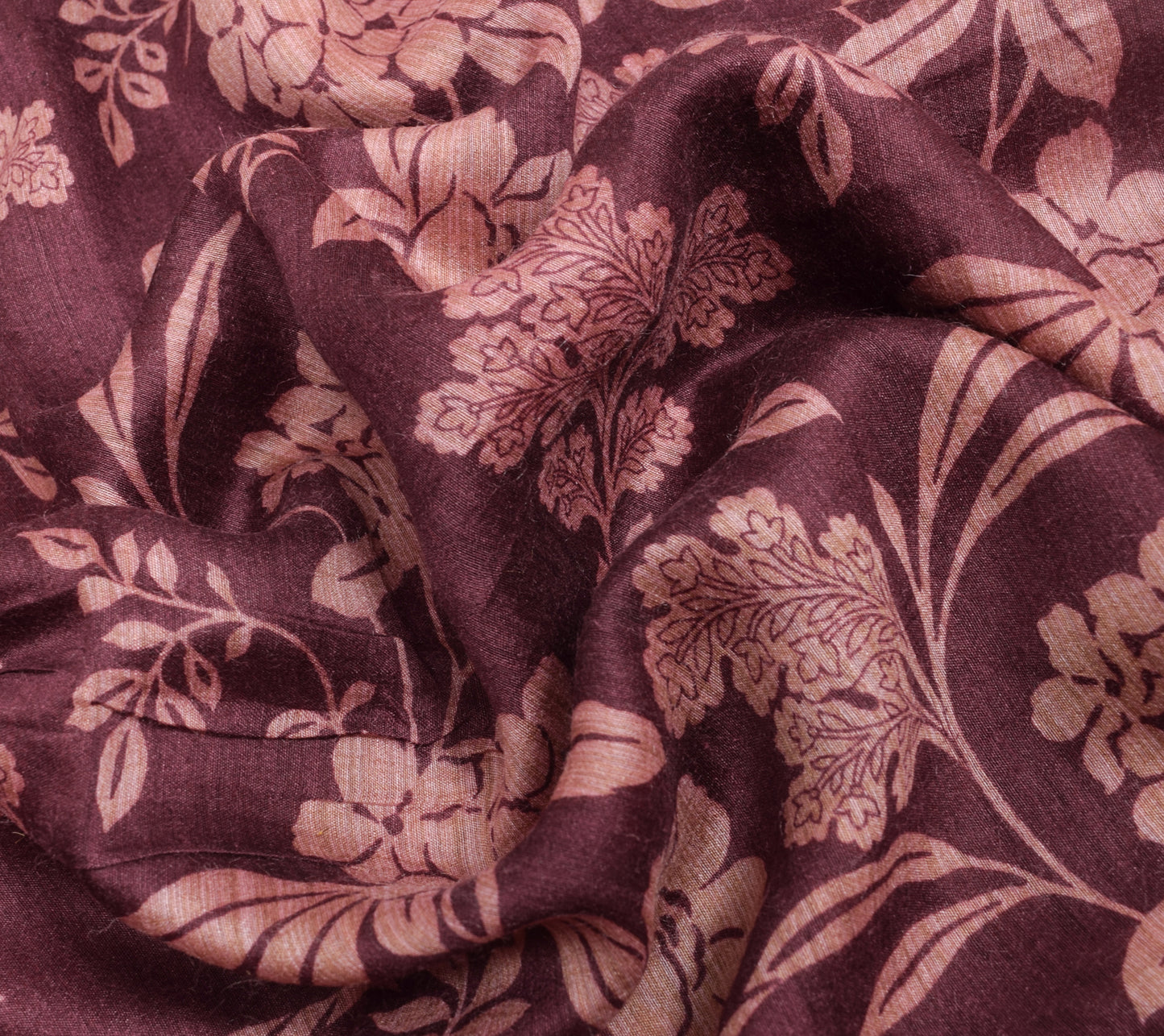 Sushila Vintage Indian Saree 100% Pure Silk Floral Woven Soft Sari Craft Fabric