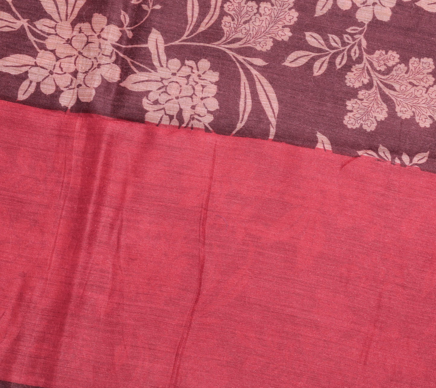 Sushila Vintage Indian Saree 100% Pure Silk Floral Woven Soft Sari Craft Fabric