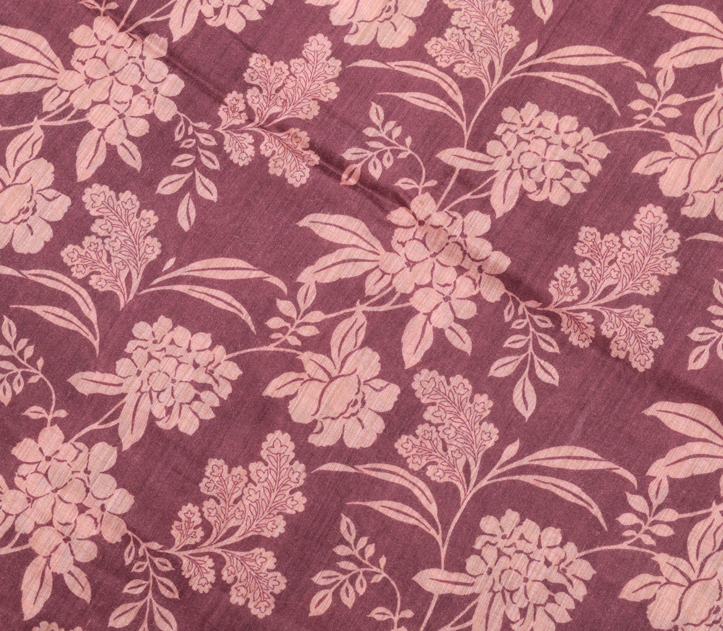 Sushila Vintage Indian Saree 100% Pure Silk Floral Woven Soft Sari Craft Fabric