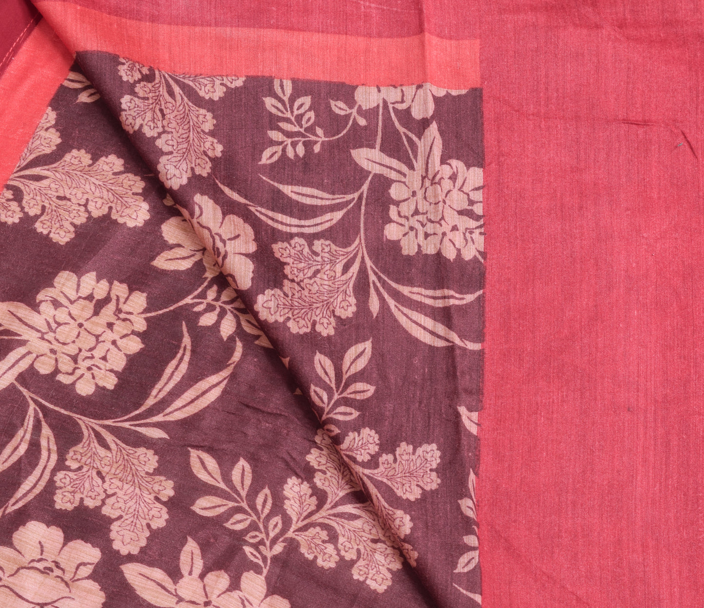 Sushila Vintage Indian Saree 100% Pure Silk Floral Woven Soft Sari Craft Fabric