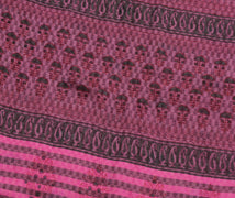 Sushila Vintage Pink 100% Pure Woolen Saree Hand Block Printed Soft Sari Fabric