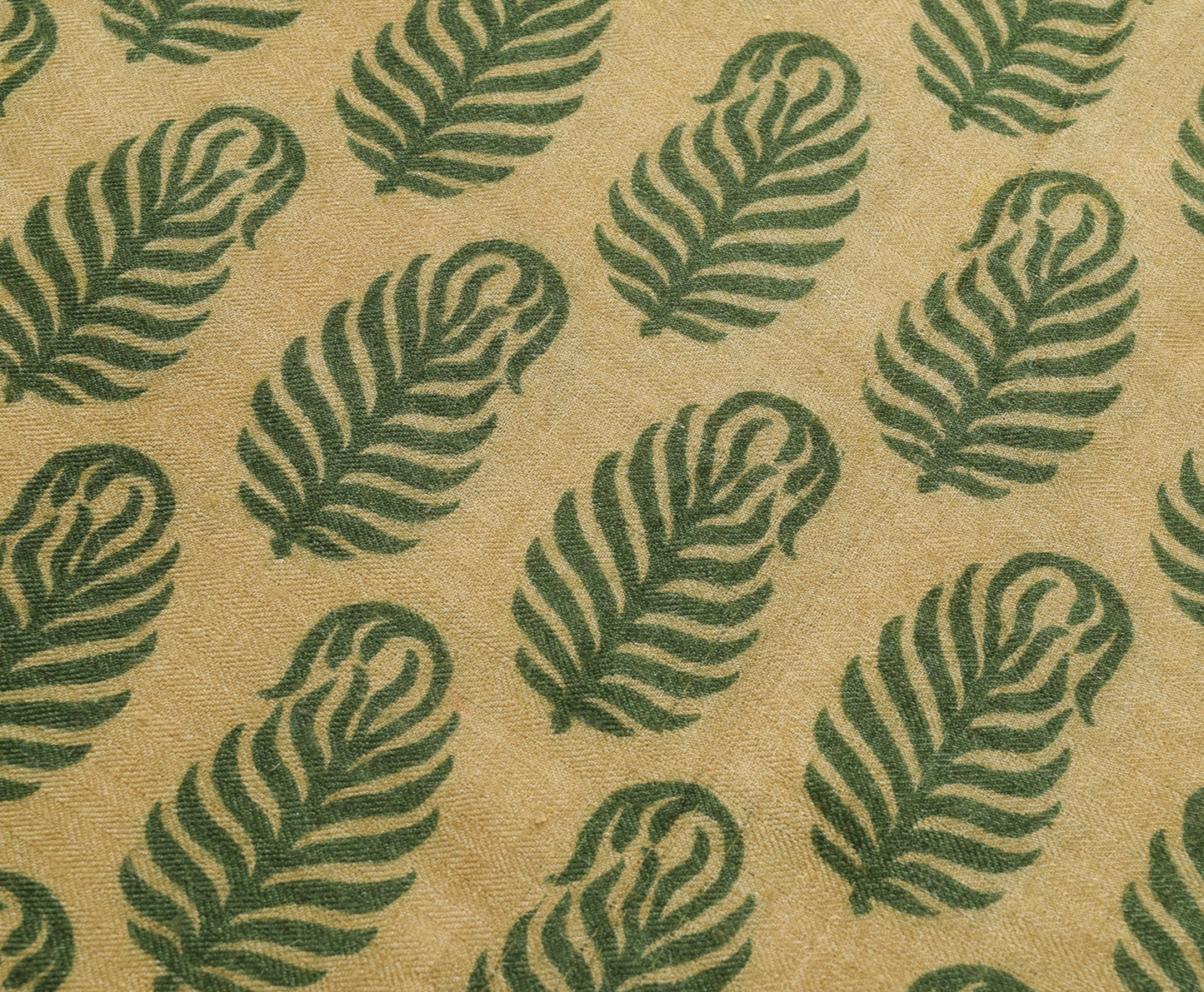 Sushila Vintage Green Soft Saree 100% Pure Woolen Woven Floral Sari Craft Fabric