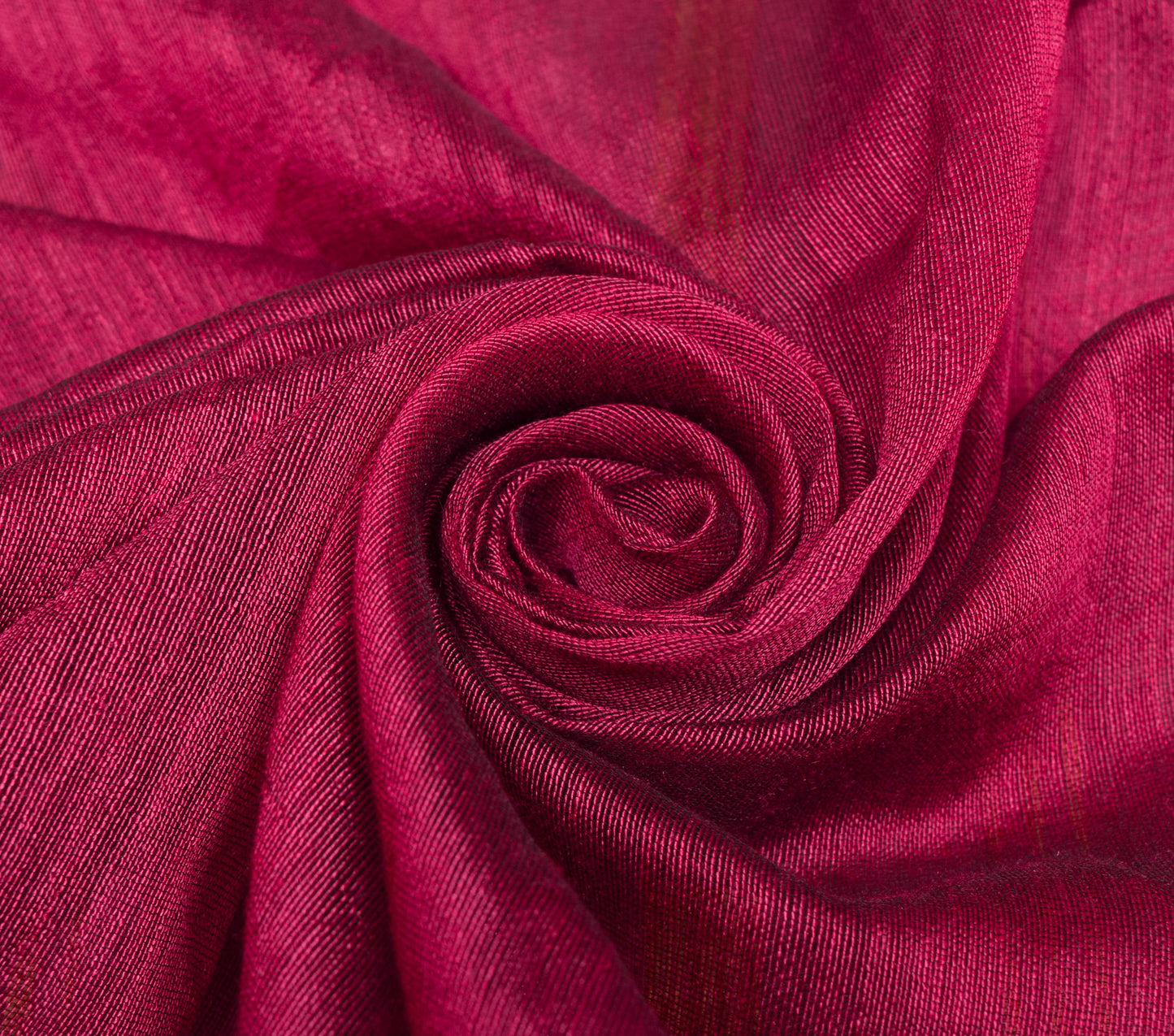 Sushila Vintage Magenta Indian Saree Art Silk Tant Woven Sari Craft Fabric