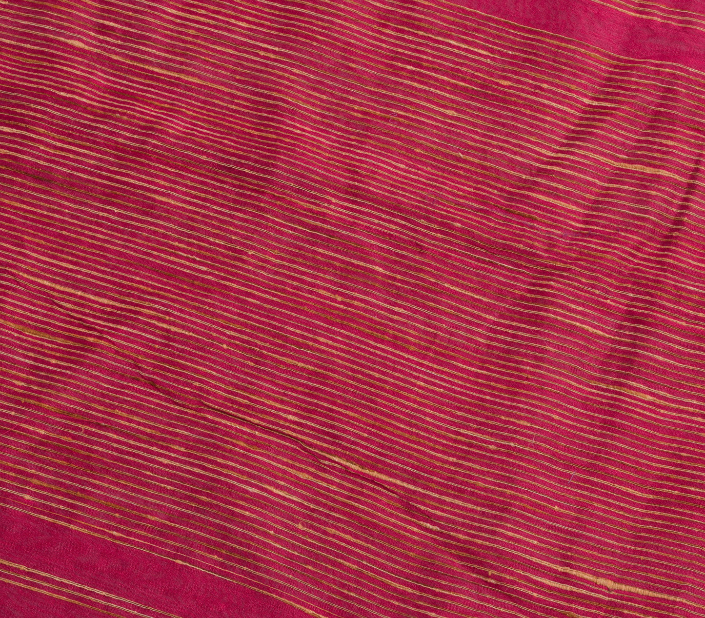 Sushila Vintage Magenta Indian Saree Art Silk Tant Woven Sari Craft Fabric