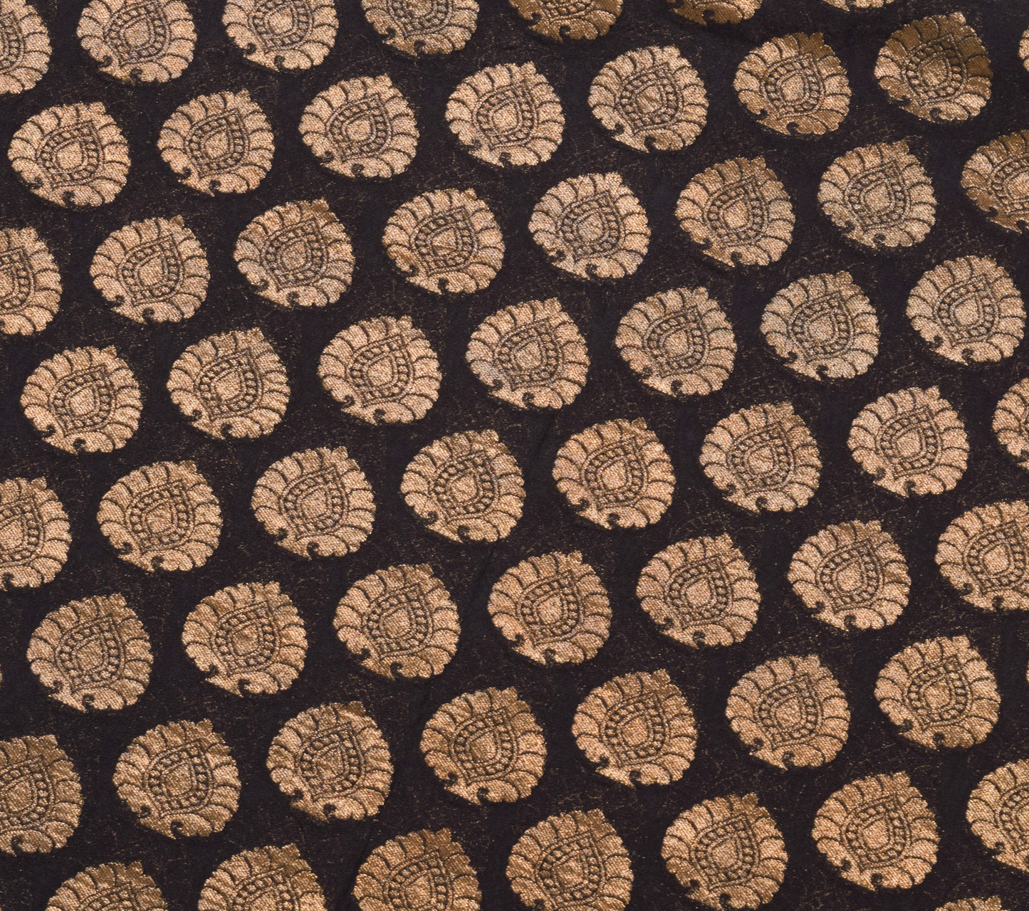 Sushila Vintage Banarasi Zari Brocade Saree Art Silk Floral Party Wear Black Sari Fabric