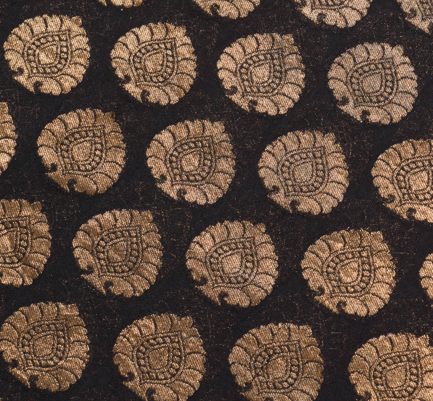 Sushila Vintage Banarasi Zari Brocade Saree Art Silk Floral Party Wear Black Sari Fabric