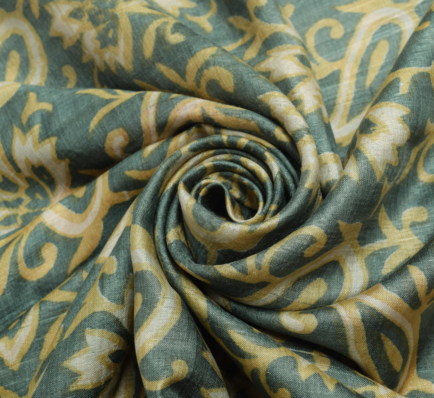 Sushila Vintage Branded Saree Pure Tussar Silk Hand Block Print Soft Sari Fabric