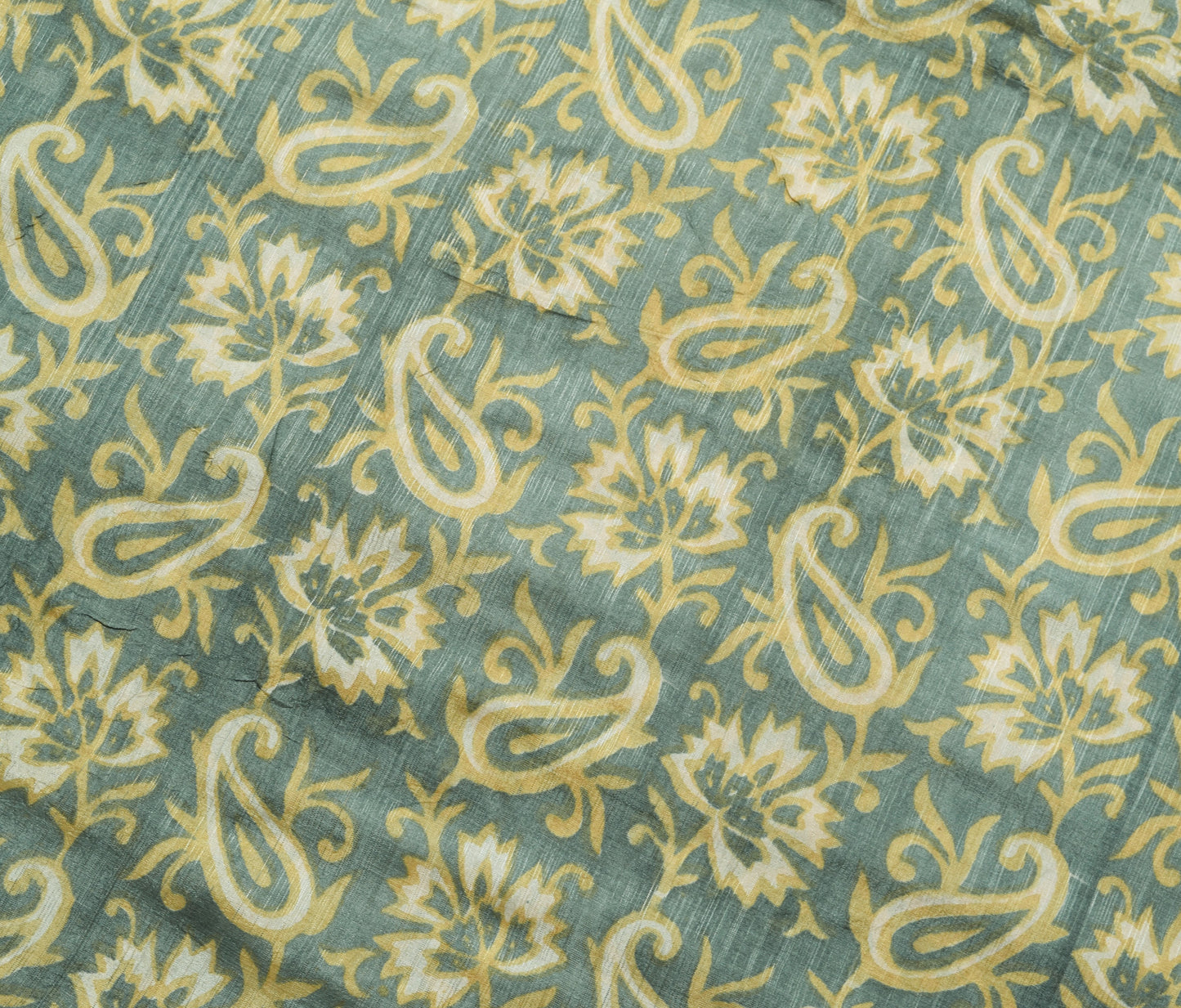 Sushila Vintage Branded Saree Pure Tussar Silk Hand Block Print Soft Sari Fabric