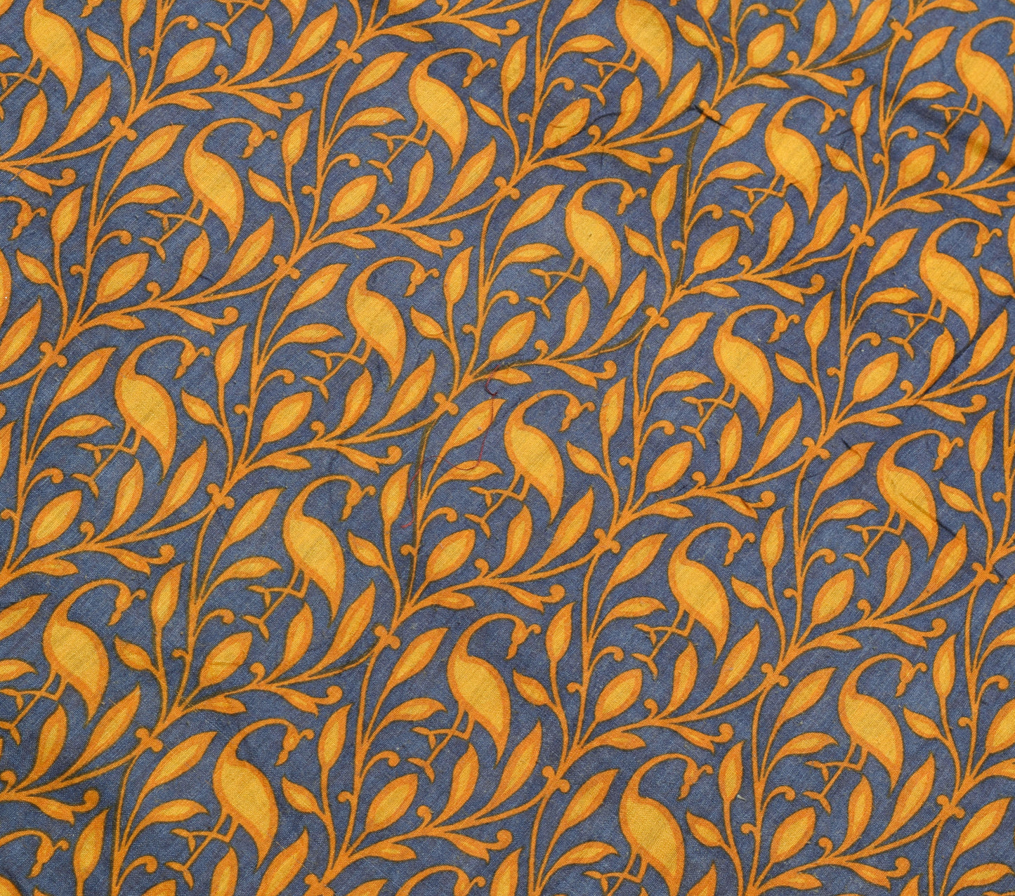 Sushila Vintage 100% Pure Woolen Saree Birds Printed Sari Branded Craft Fabric