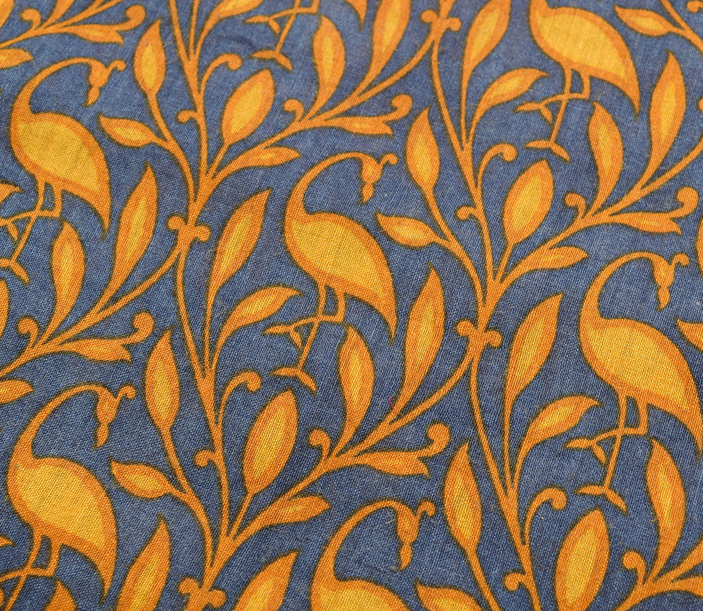 Sushila Vintage 100% Pure Woolen Saree Birds Printed Sari Branded Craft Fabric