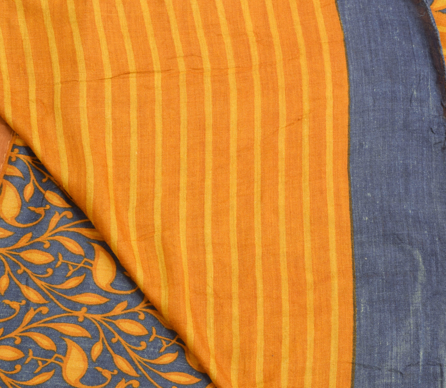 Sushila Vintage 100% Pure Woolen Saree Birds Printed Sari Branded Craft Fabric