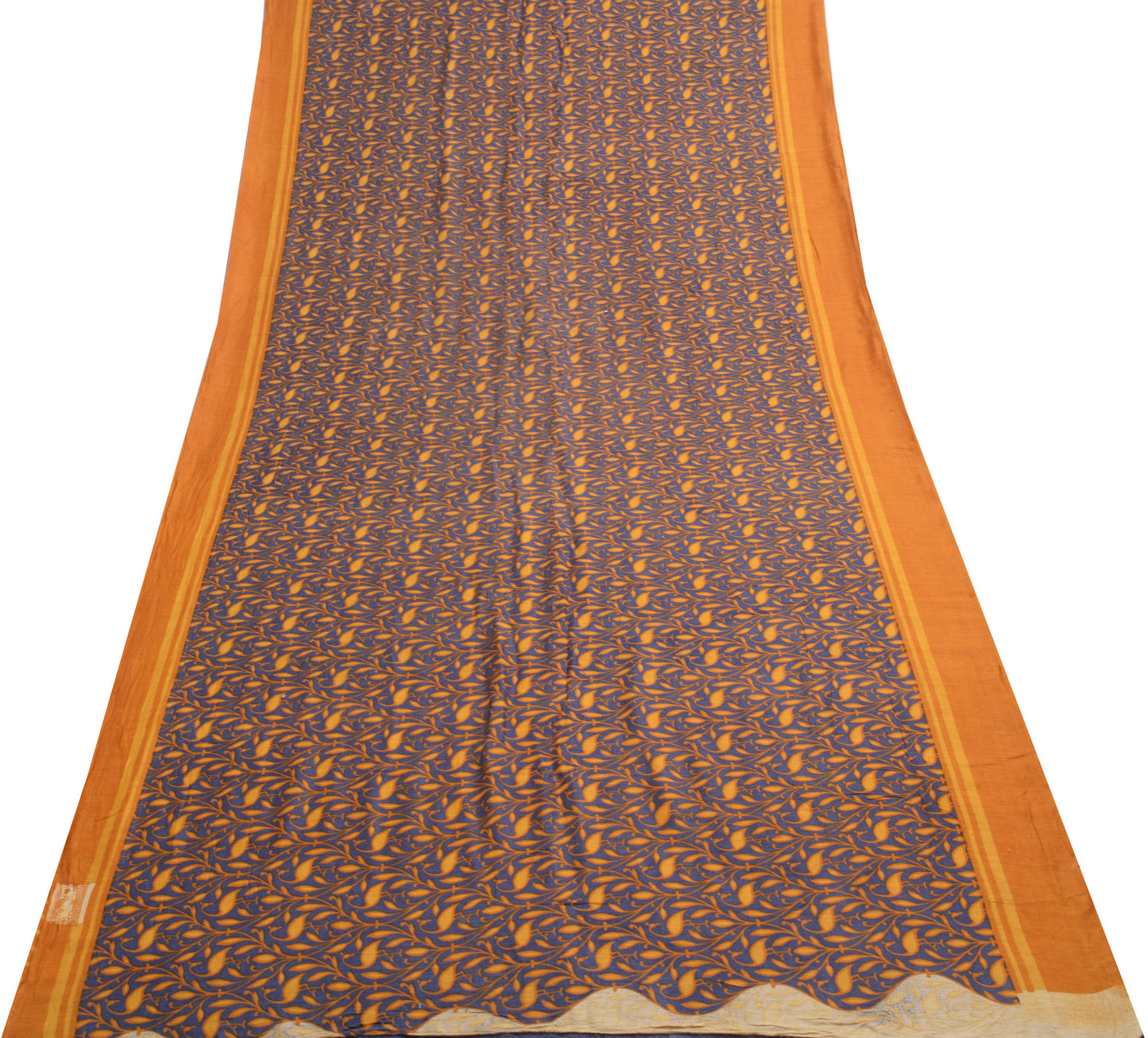 Sushila Vintage 100% Pure Woolen Saree Birds Printed Sari Branded Craft Fabric
