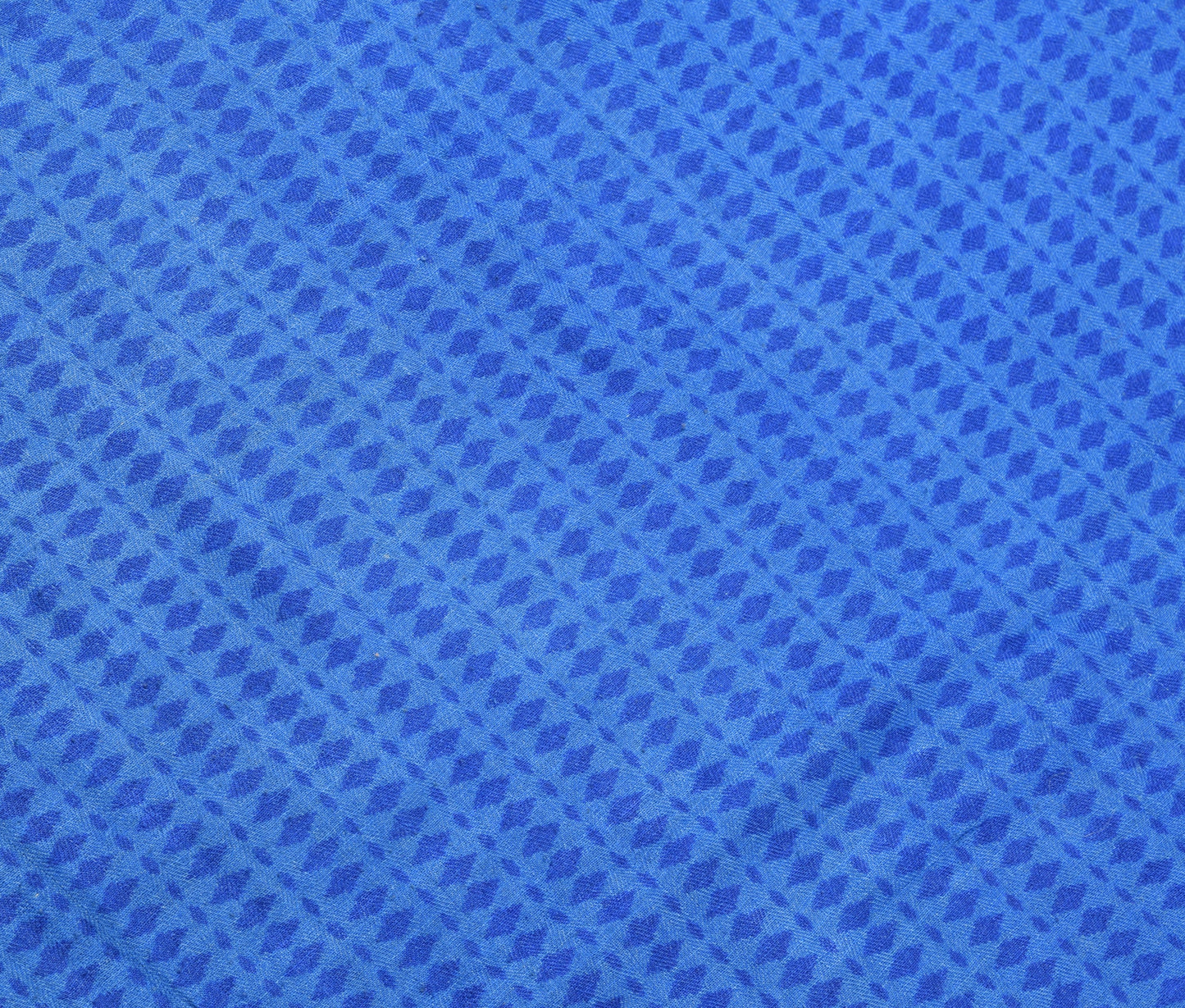 Sushila Vintage Blue 100% Pure Woolen Saree Woven Soft Women's Sari Craft Fabric