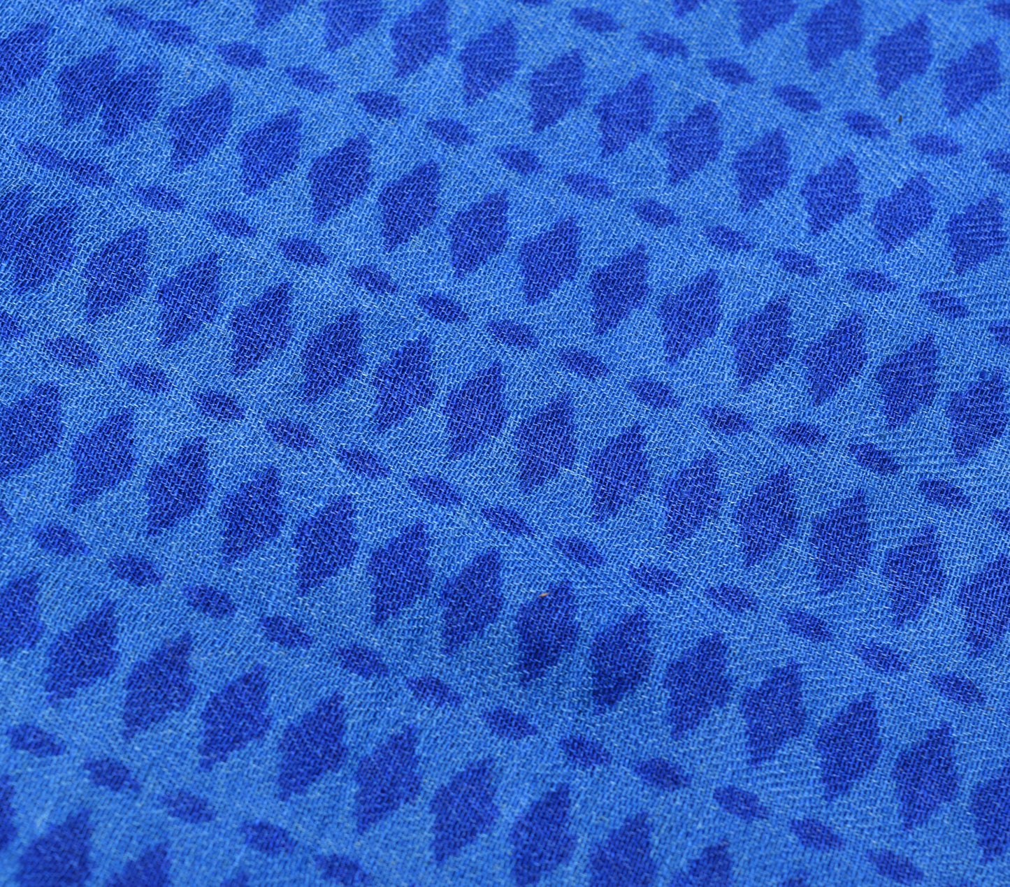 Sushila Vintage Blue 100% Pure Woolen Saree Woven Soft Women's Sari Craft Fabric