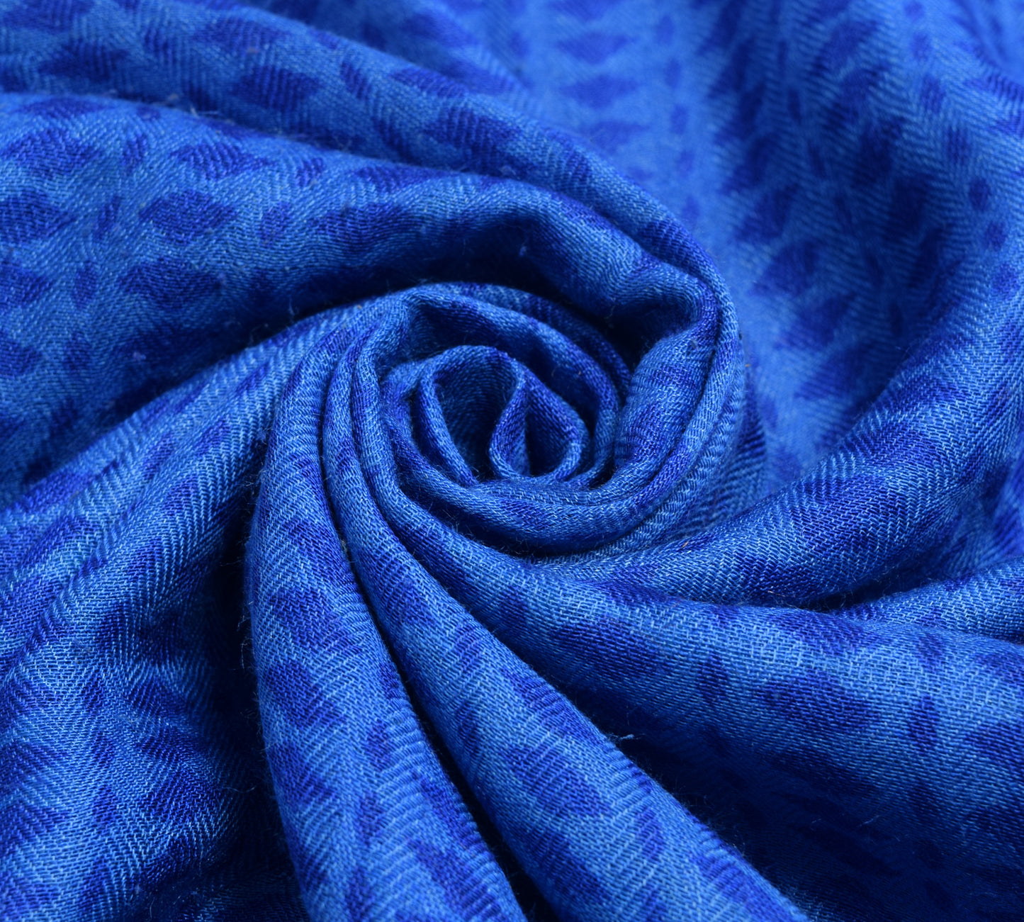 Sushila Vintage Blue 100% Pure Woolen Saree Woven Soft Women's Sari Craft Fabric