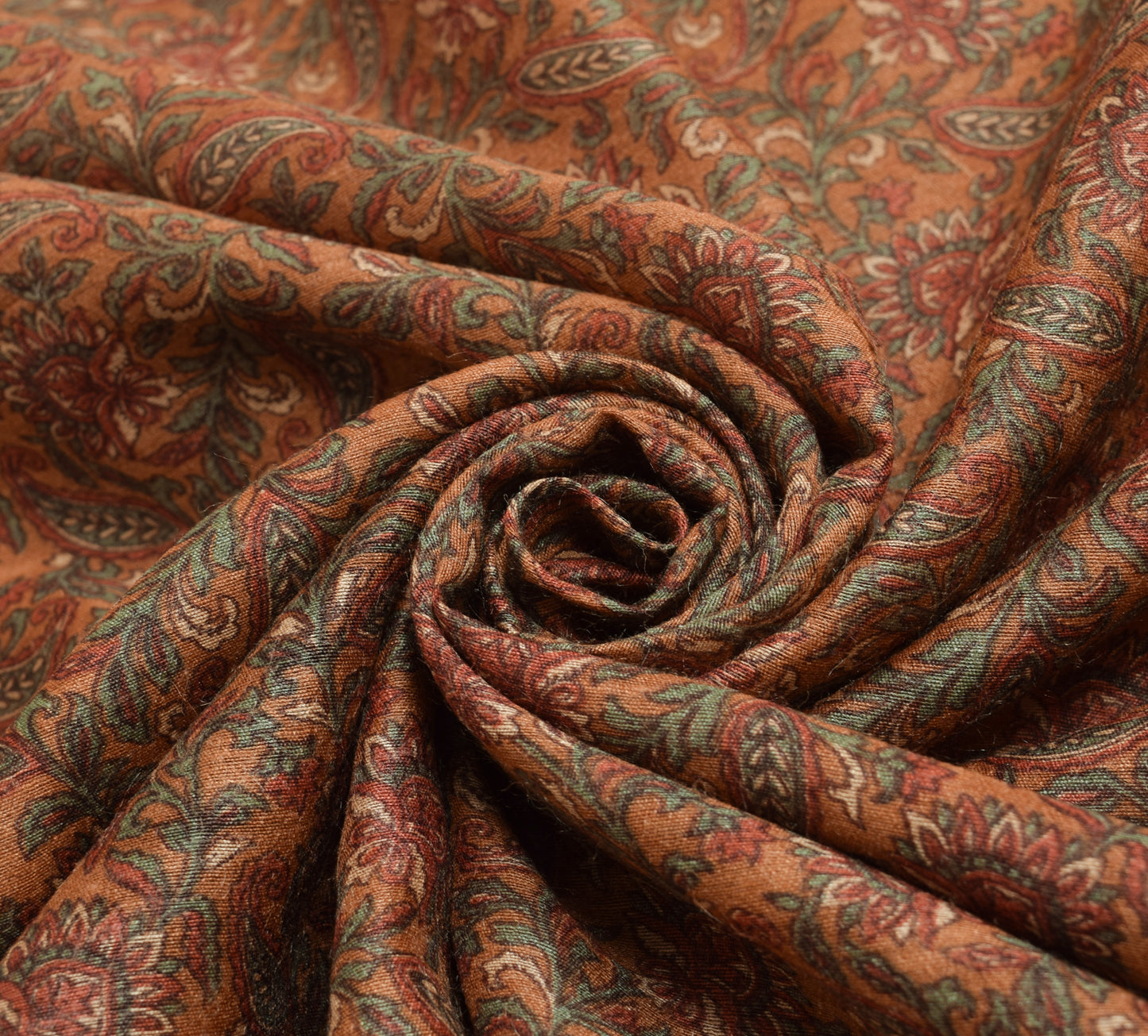 Sushila Vintage Brown Pure Cotton Silk Saree All Over Printed Floral Sari Fabric