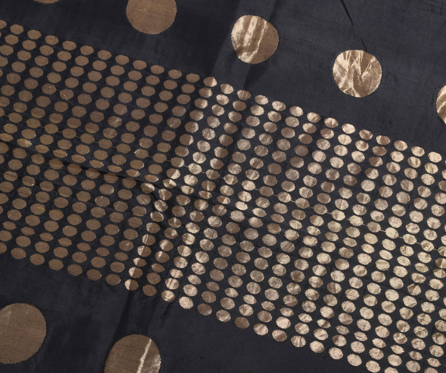 Sushila Vintage Black & Gold-Toned Floral Woven Design Zari 100% Pure Silk Saree