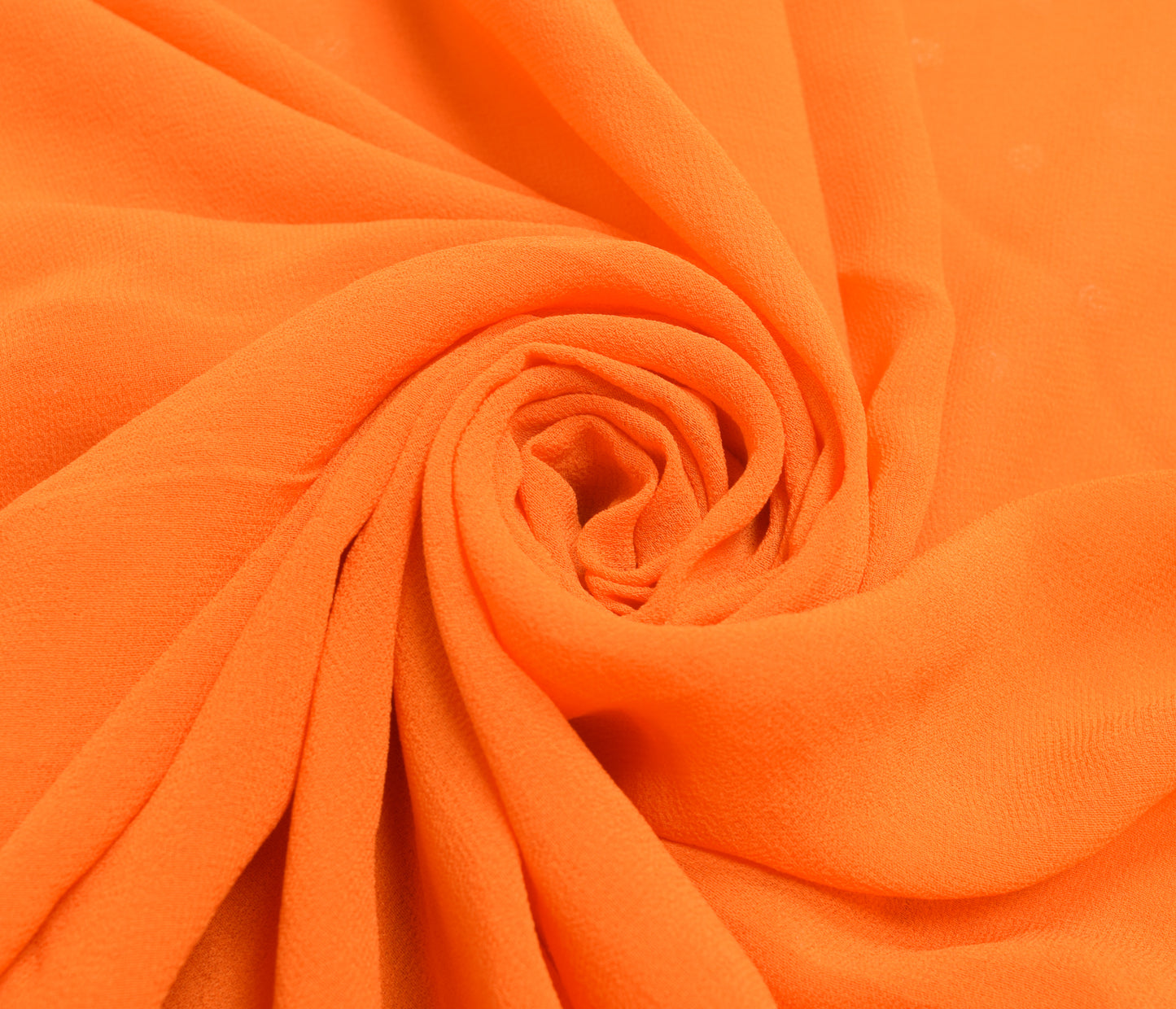 Sushila Vintage Orange Saree 100% Pure Georgette Silk Embroidered Sari Fabric