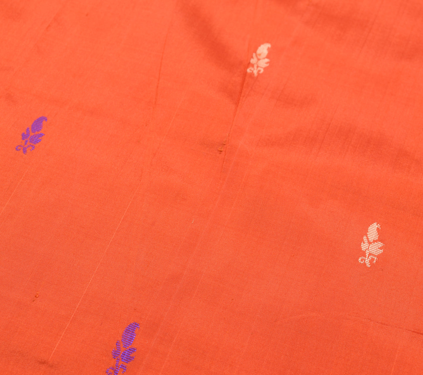 Sushila Vintage Rust Traditional Saree 100% Pure Silk Woven Paisley Sari Fabric