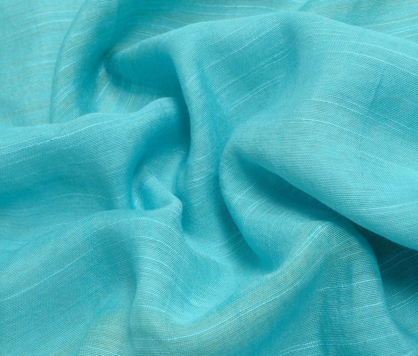 Sushila Vintage Aqua Blue Saree Art Silk Woven Stunning Indian Sari Craft Fabric